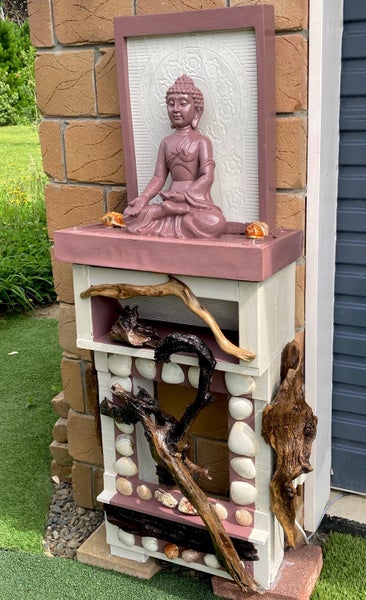 UNUSUAL BUDDHA GARDEN WATER FEATURE – FOUNTAIN with MEDITATING BUDDHA STATUE Carousel 1