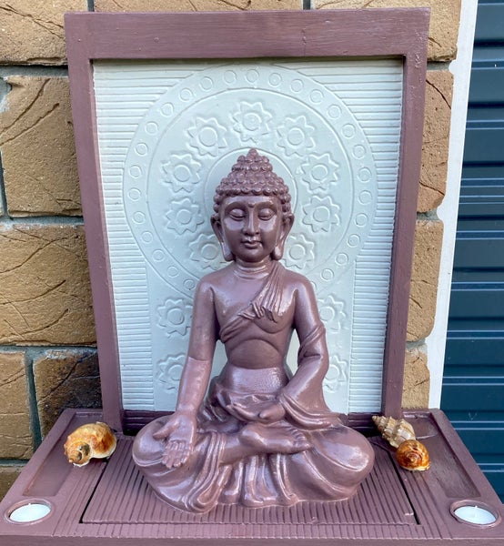 UNUSUAL BUDDHA GARDEN WATER FEATURE – FOUNTAIN with MEDITATING BUDDHA STATUE Carousel 20