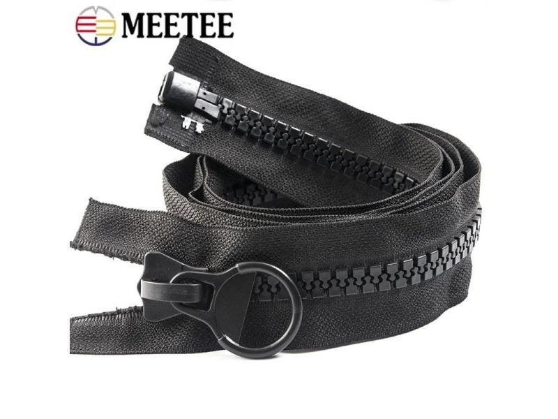 Meetee 1Pc 60-300cm 8# Resin Zippers Open End Long Zip Closure DIY Down Jacket Carousel 2