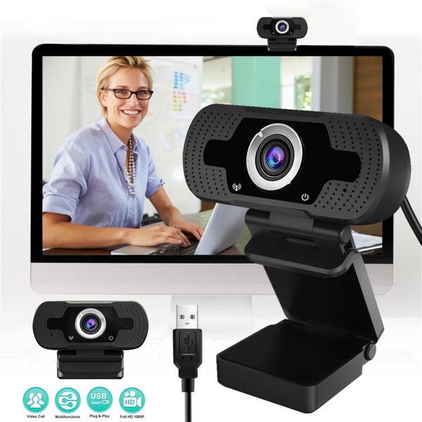 1080P Webcam with Mic, Streaming Computer Web Camera, Full HD USB Laptop We Carousel 1