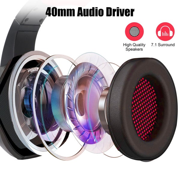 Gaming Headset for PS4 PS5 Xbox One PC with Noise Cancelling Mic & LED Ligh Carousel 2