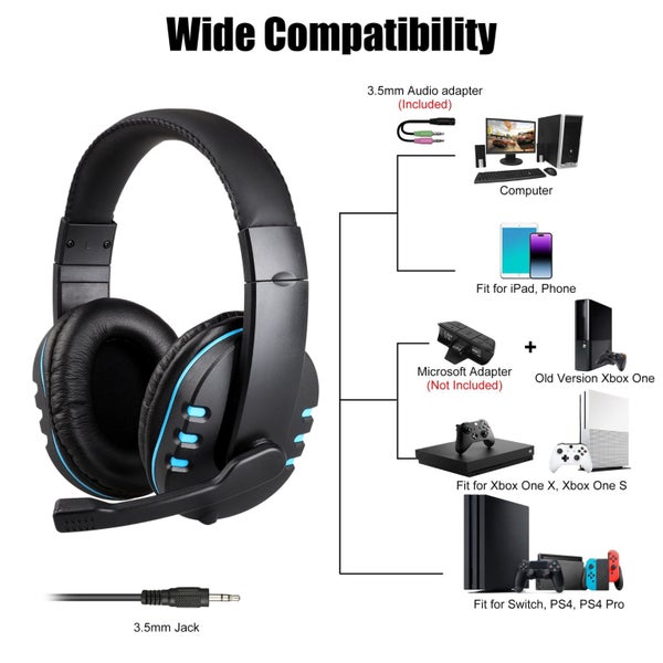 Gaming Headset Fit for PC, PS4, PS5, Xbox One, Nintendo Switch, Gaming Head Carousel 8