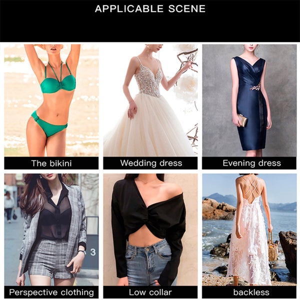 Self Adhesive Silicone Bra Strapless Bra 3/4 Cup Push up Invisible Bra Suit Carousel 7