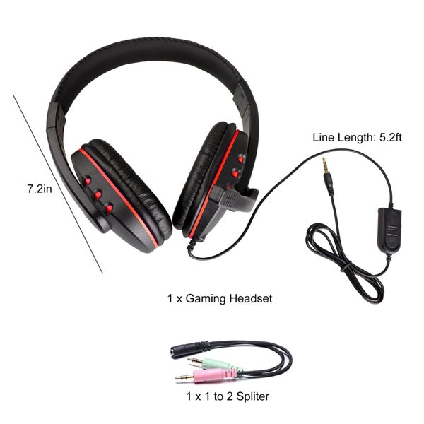 Stereo Gaming Headset for PS4, Xbox One, PC, Mac, Laptop, Wired Over Ear H Carousel 8