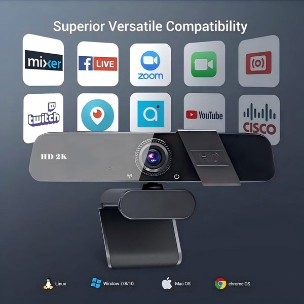 4K Autofocus Computer Webcam: Plug & Play Computer Camera with Noise-Cancel Carousel 9