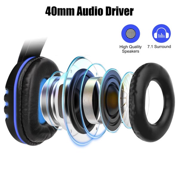 Gaming Headset Fit for PS5 PS4 PC Xbox Nintendo Switch, USB + 3.5mm Wired H Carousel 2