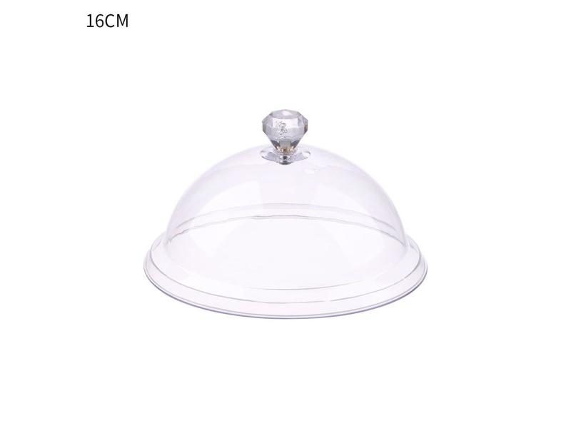 Plastic Round Dish Cover Cake Plate Bread Fruit Display Holder Acrylic Tempered Carousel 1