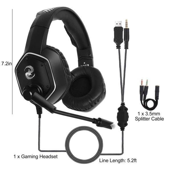 7.1 Surround Sound Gaming Headset Fit for PC, PS4/PS5, Xbox One, Nintendo S Carousel 8