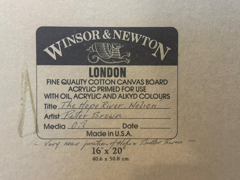 Peter Brown Oil ''Hope River'' near Buller River ,Nelson ,South Island Carousel 4