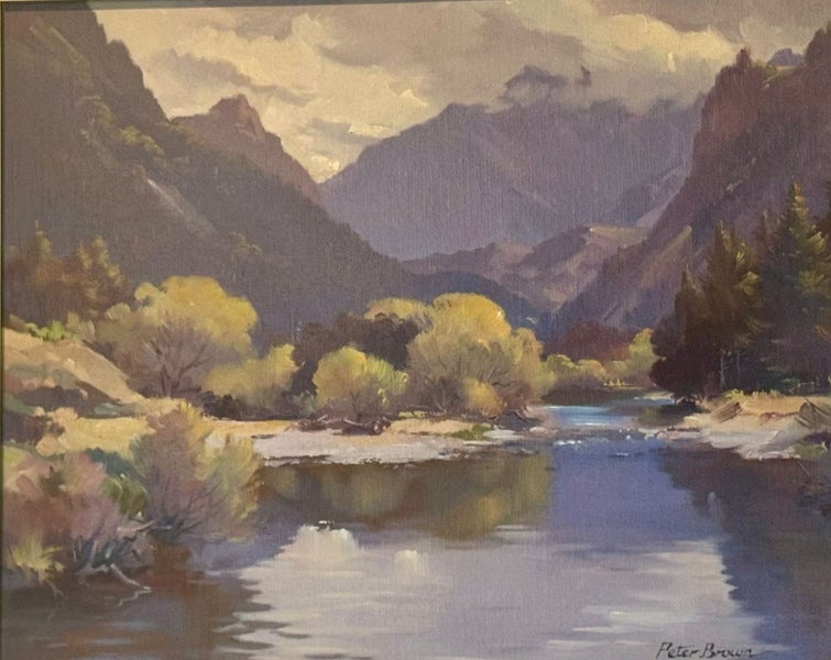 Peter Brown Oil ''Hope River'' near Buller River ,Nelson ,South Island Carousel 2