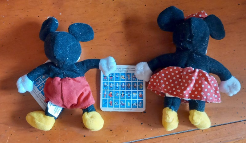 McDonalds Mickey & Minnie Millennium Collectables. Plush toys Carousel 2