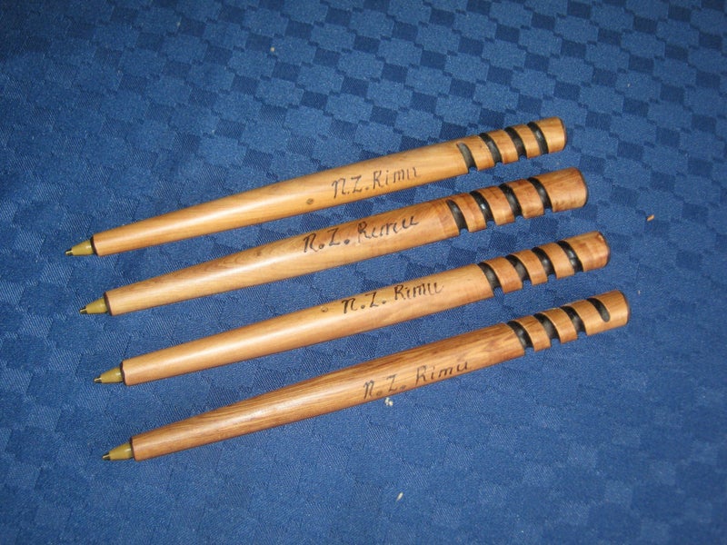 4 x Rimu Pens - Individually Handcafted From Recycled NZ Rimu Native Timber Carousel 2