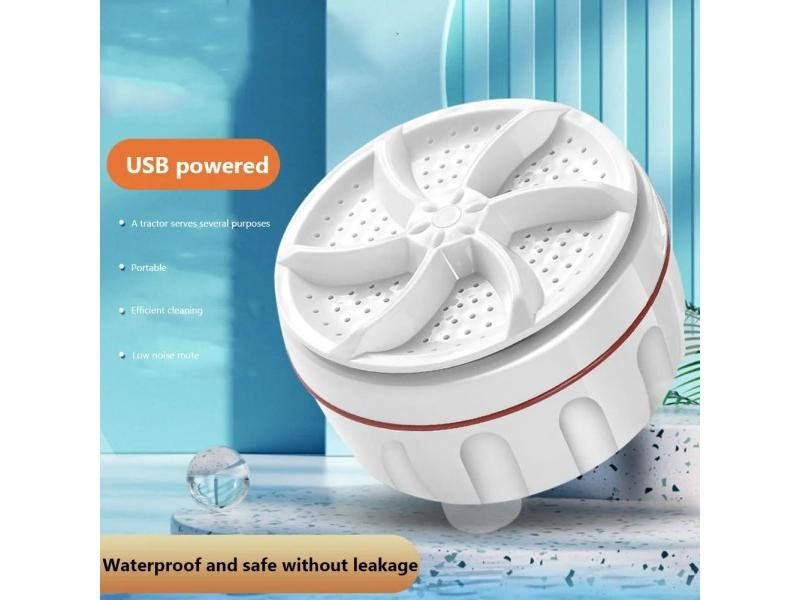 Mini Washing Machine USB Two-way Rotating Turbine Portable Washing Machine For Carousel 1