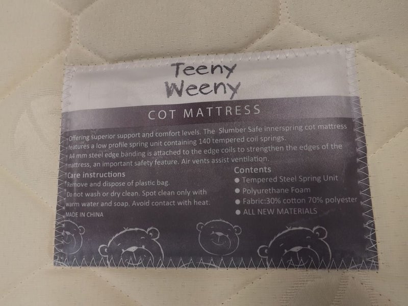 Brand new cot mattress - 1300x685mm Carousel 5