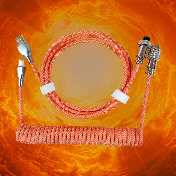 Coiled Usb C Cable, Light Blue Coiled Keyboard Cable, Coiled USB C Cable Fo Carousel 1