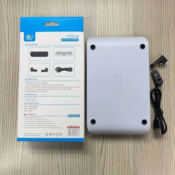 VR Charging Station for PS VR2 Controllers with Display Light and USB-C Cab Carousel 7