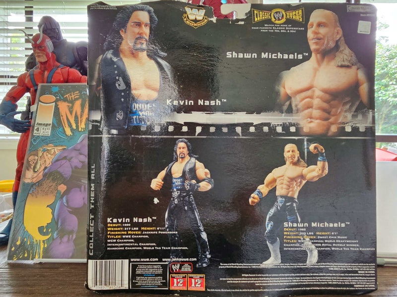 comic book plus Nash and HBK twin pack wwe action figure from 90 Carousel 4