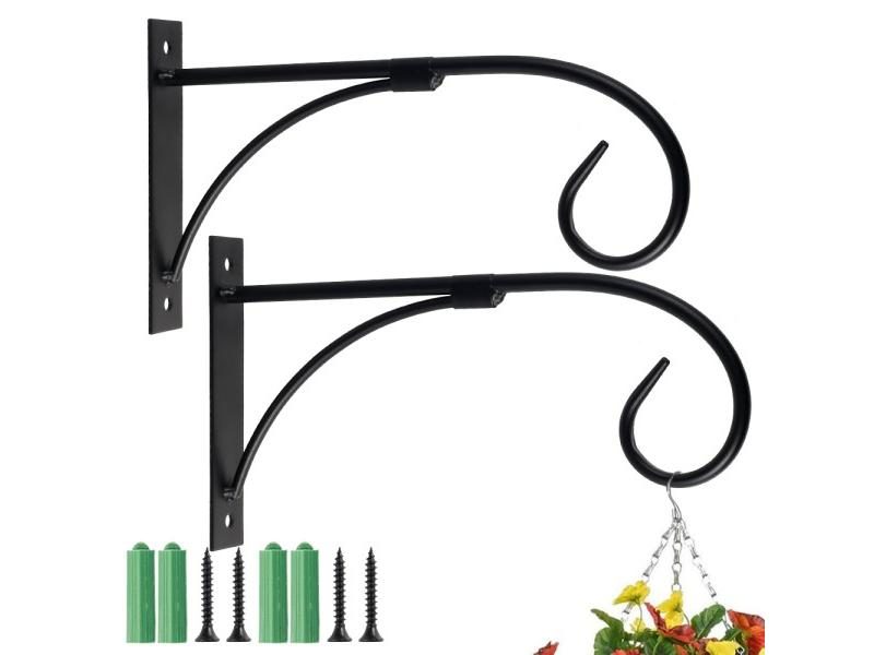 2/4/10Pcs Wall-Mounted Hook Flower Pot Holder Europe Vintage Iron Art Flower Carousel 1