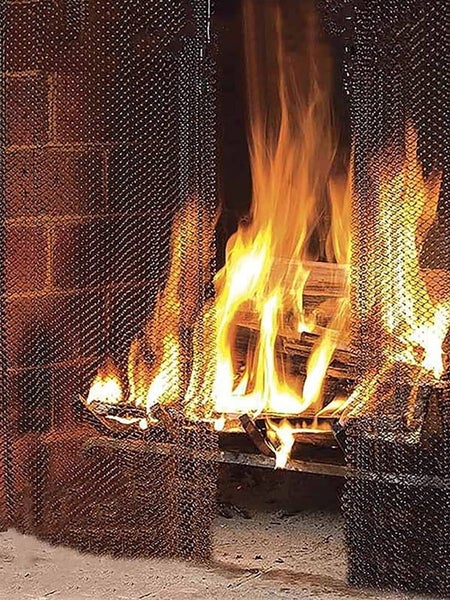 2Pcs Fireplace Mesh Screen Curtain,Heat Resistant Fireplace Spark Guard Cur Carousel 9