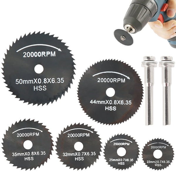 8pcs Circular Saw Blades - Rotary Tool Cutting Disc Kit Accessories, Metal Carousel 1