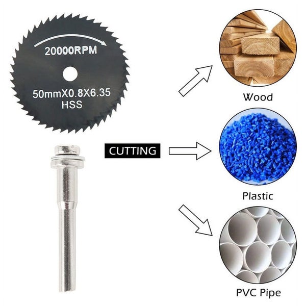 8pcs Circular Saw Blades - Rotary Tool Cutting Disc Kit Accessories, Metal Carousel 11