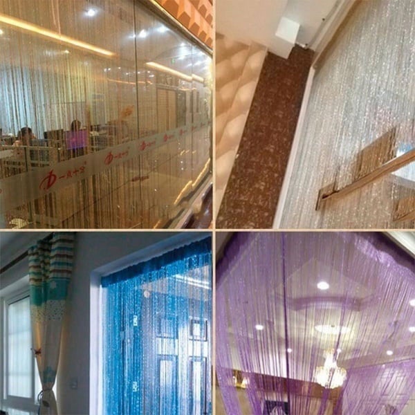 3.28*6.56 ft Door String Curtain Drops Beads Wall Panel Fringe Window Room Carousel 12