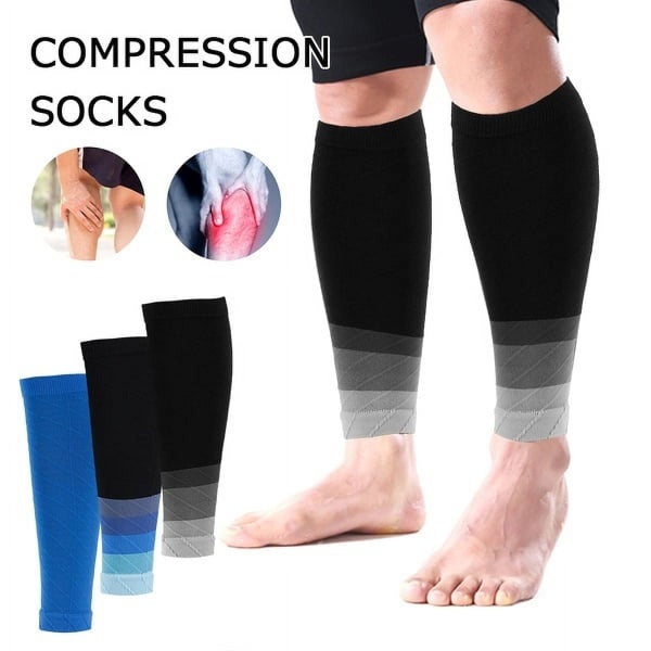 1pair Calf Compression Sleeves for Men & Women - Leg and Shin Compression S Carousel 1