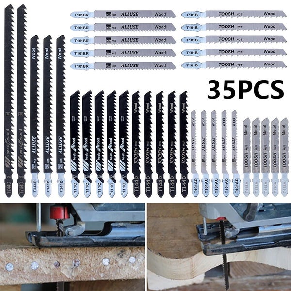 35pcs Saw Blade Set High Carbon Steel Assorted Blades T-shank Fast Cut Down Carousel 1