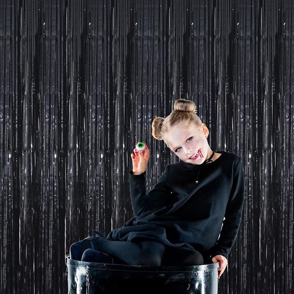 3 Pack 3.3 x 9.8 ft Blue Foil Fringe Glitter Curtains Party Decorations, Ti Carousel 2