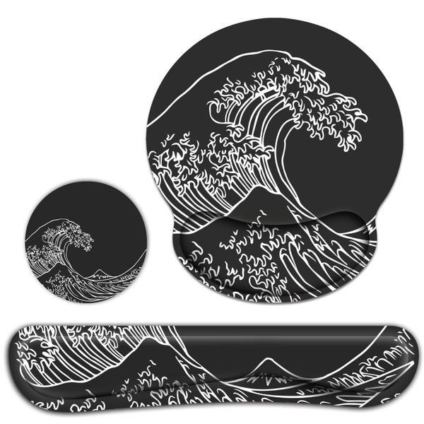 Mouse Pad with Wrist Rest and Keyboard Wrist Rest Set, Wrist Rest for Compu Carousel 1