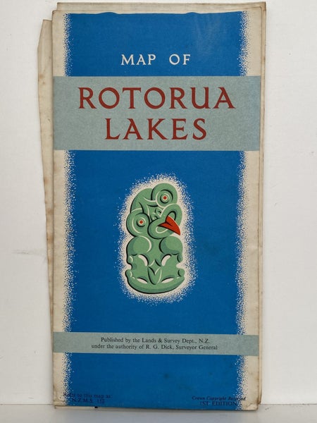 VINTAGE MAP: Rotorua Lakes 1950s Carousel 2