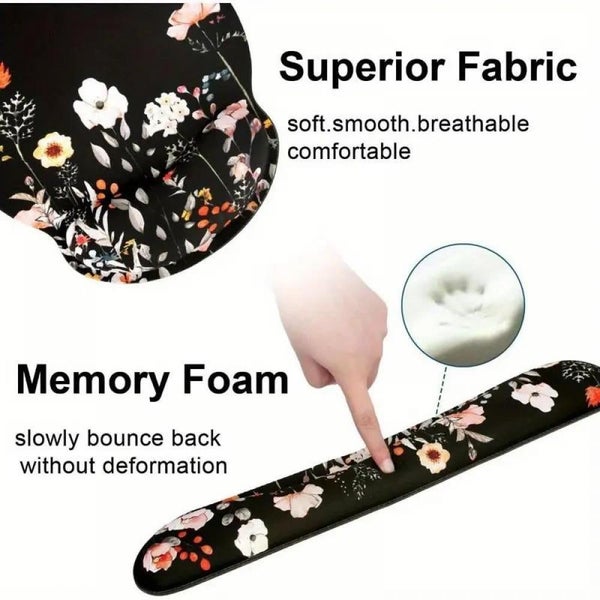 Mouse Pad with Wrist Rest and Keyboard Wrist Rest Set, Wrist Rest for Compu Carousel 2