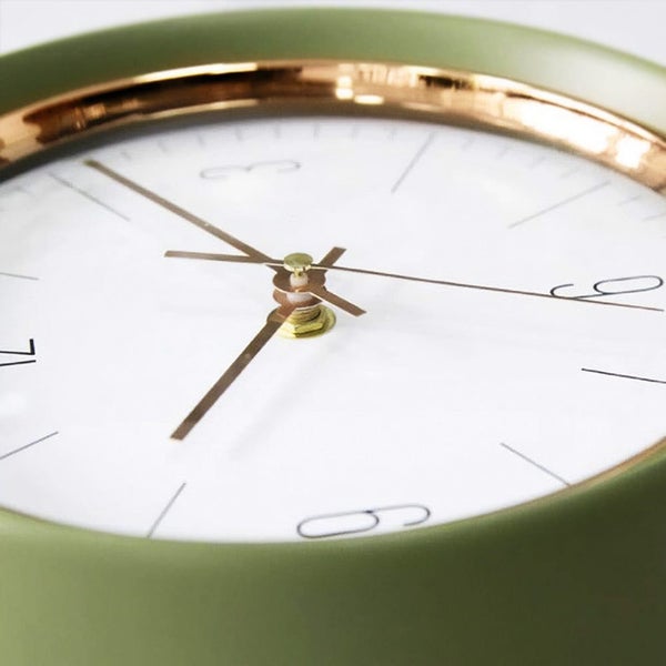 Green Clock W/ Rose Gold Ring - 20cm Carousel 2