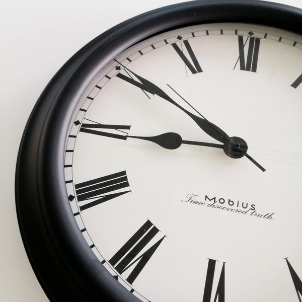 Black Roman Numeral Clock - 40cm Carousel 2