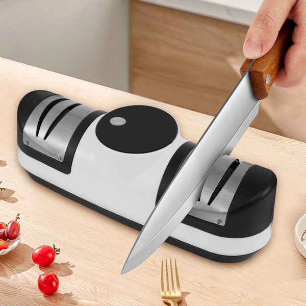 Electric Blade Sharpener Cordless Cutter Sharpener with 3 Speed Setting and Carousel 8