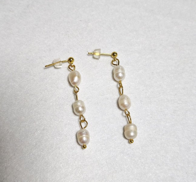 18K Gold Plated Baroqu Pearl Drop Earrings for the Confident Woman EBZ10JX-9 Carousel 10