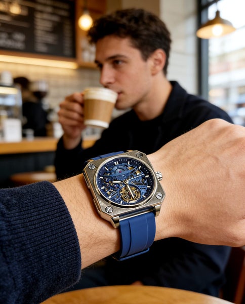 Automatic Watch for Men Skeleton Dial Mechanical Watch MW88BB-2 Carousel 2