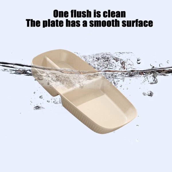 Compartment Tray ! Rectangular Dinner Tray Party Serving Plates with Thick Carousel 6