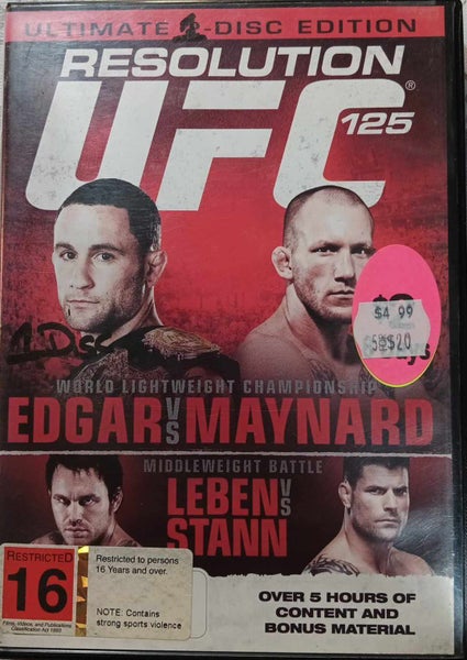 UFC 130 & 125 3 DVD