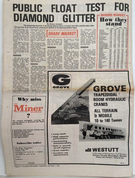 OLD NEWSPAPER: The Miner - Vol. 1, September / October 1978 Carousel 3