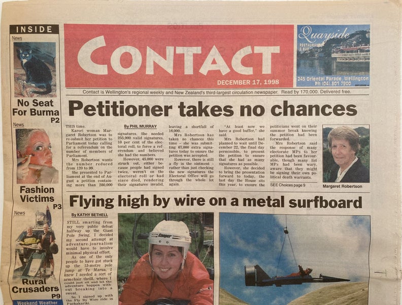 OLD NEWSPAPER: Contact, Wellington - 17 December 1998 Carousel 1