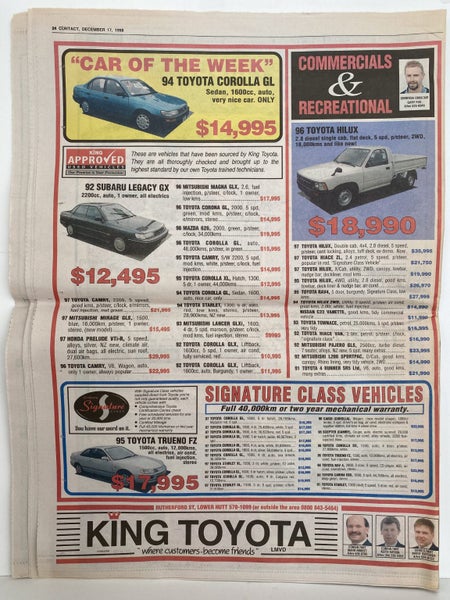 OLD NEWSPAPER: Contact, Wellington - 17 December 1998 Carousel 3