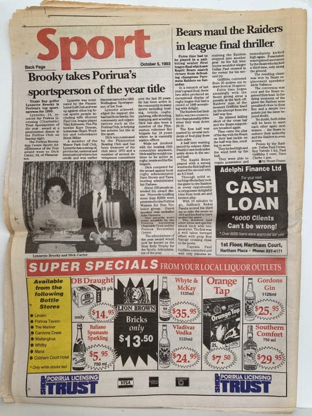 OLD NEWSPAPER: Kapi-Mana, Wellington - Wednesday, 5 October 1993 Carousel 3