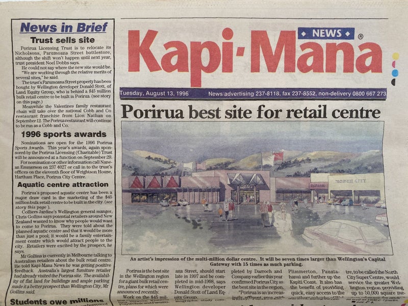 OLD NEWSPAPER: Kapi-Mana, Wellington - Tuesday, 13 August 1996 Carousel 1