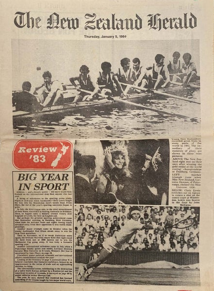 OLD NEWSPAPER: The New Zealand Herald - Thursday, 5 January 1984 Review of 1983 Carousel 1