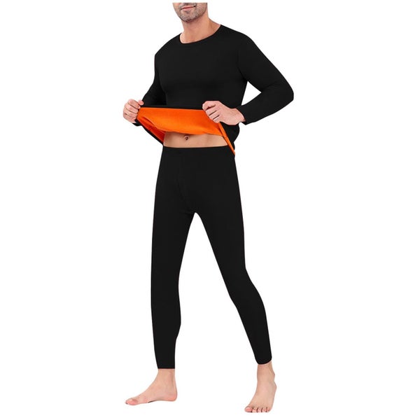 Thermal Underwear for Men, Fleece Lined Long Johns Base Layer Top & Bottom Carousel 1