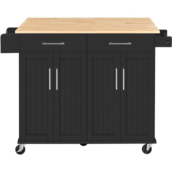 Wood Tabletop Kitchen Island Trolley Carousel 1