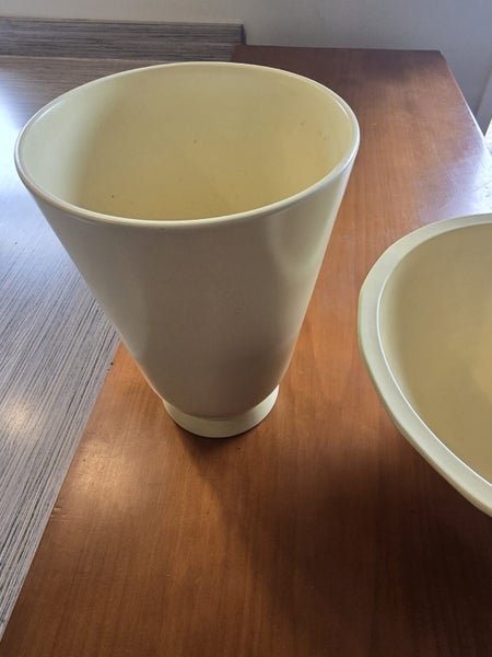 Keith Murray for Wedgwood Bowl and Vessel, Two Pieces, c.1930s