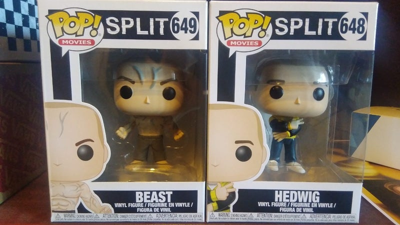 Funko Pops. Hedwig & The Beast. Split. Carousel 1