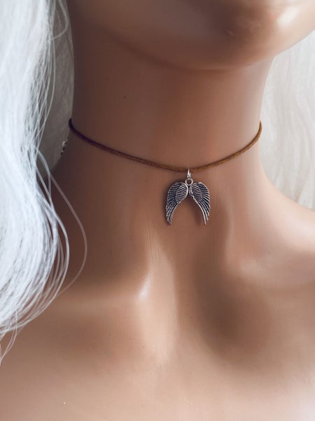 Rodeo Nights Angel Wing Choker Necklace Carousel 1